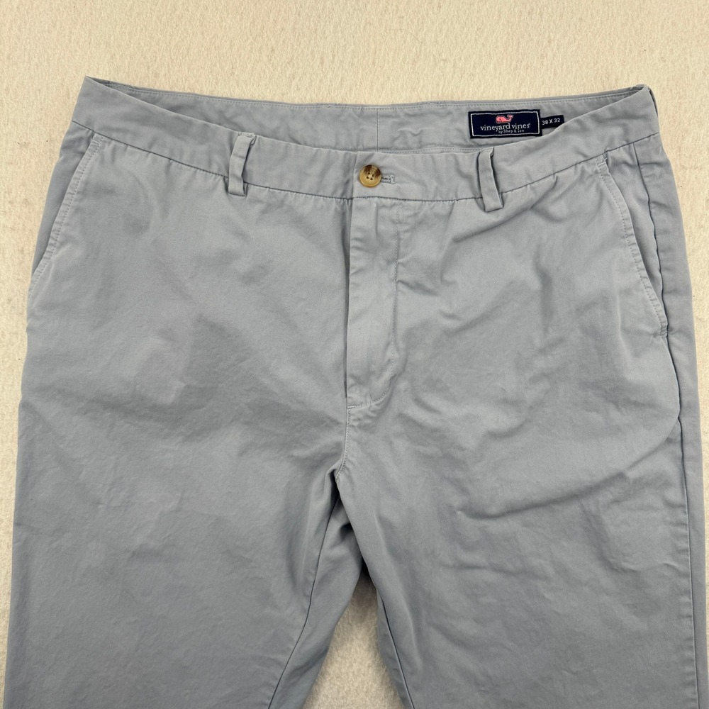 Vineyard Vines Slim Fit Breaker Pant Blue Cotton Chinos Men 38x32 (38x29) Preppy